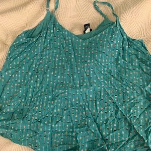 Torrid Teal Arrow swing tank top